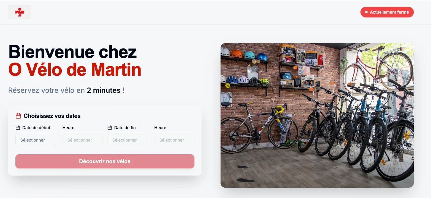 Page de réservation en ligne Lokavia avec disponibilités en temps réel